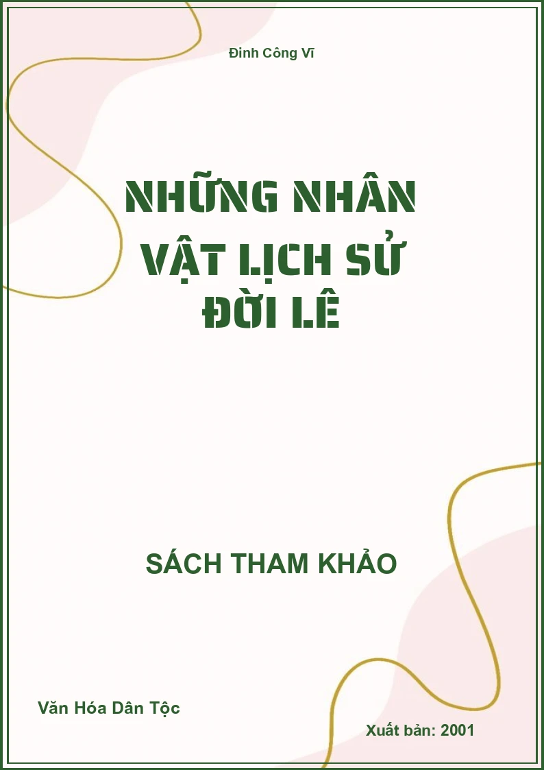 Những nhân vật lịch sử đời Lê