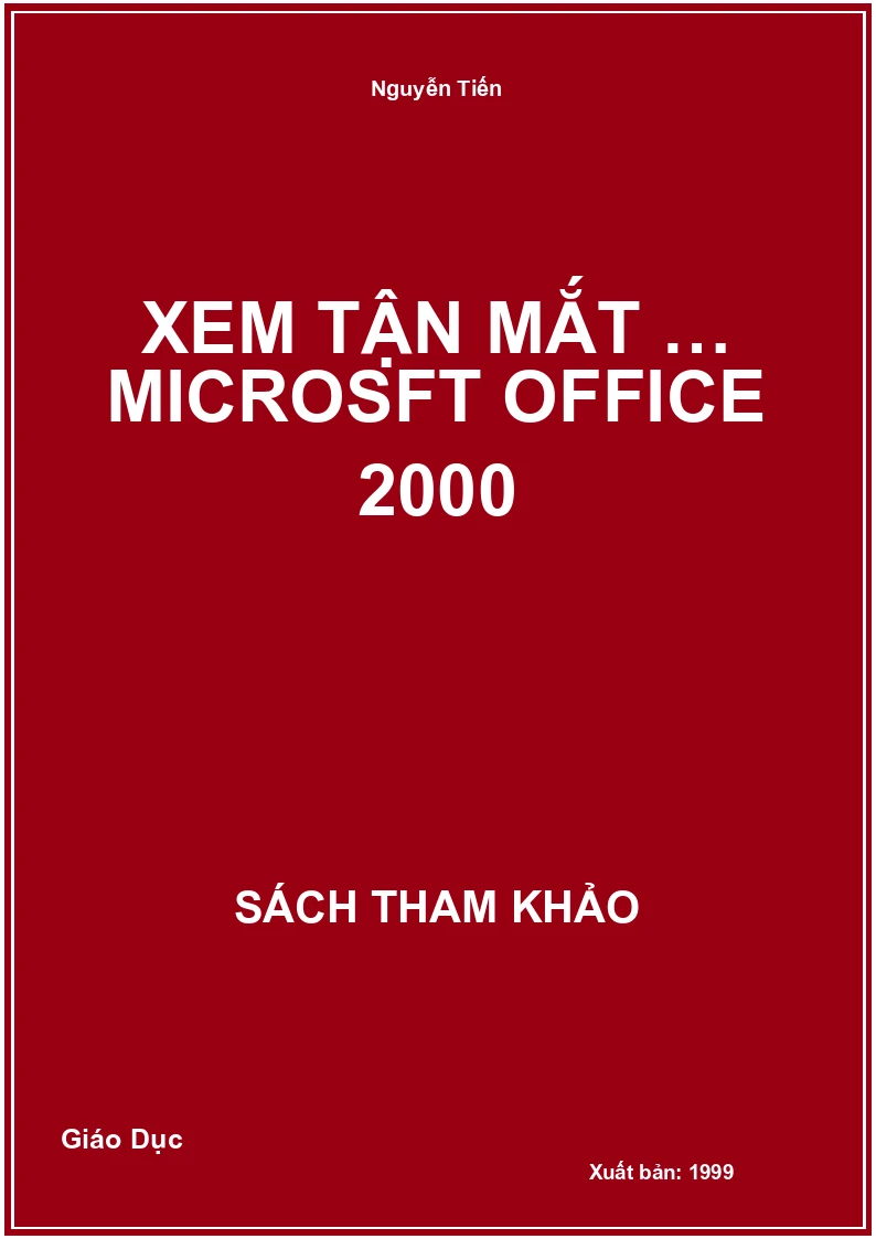 Xem tận mắt … microsft office 2000