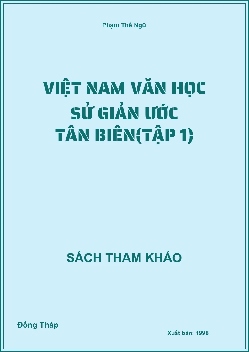 Việt Nam văn học sử giản ước tân biên(tập 1)