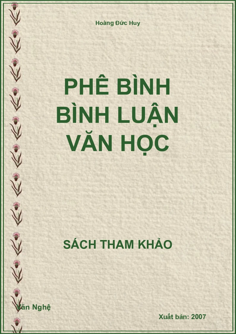 Phê bình bình luận văn học
