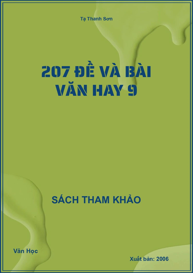 207 đề và bài văn hay 9