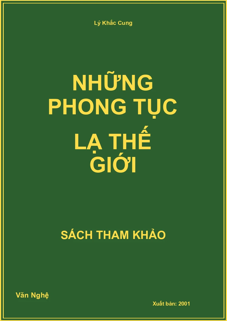 Những phong tục lạ thế giới