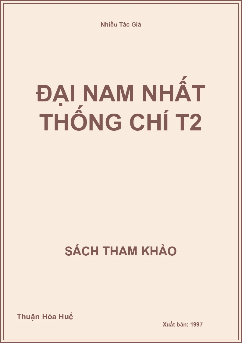 Đại Nam nhất thống chí T2