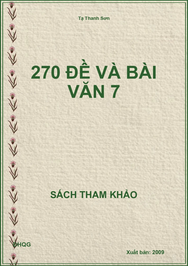 270 đề và bài văn 7