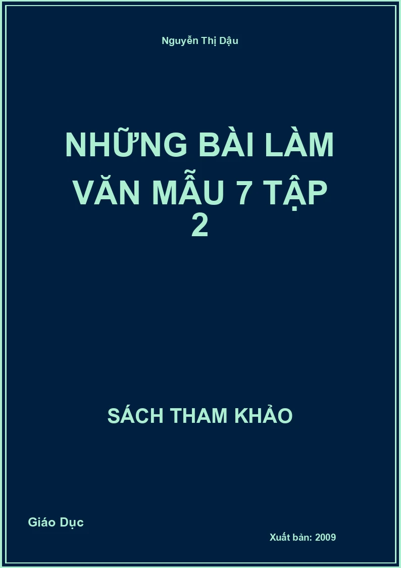 Những bài làm văn mẫu 7 tập 2