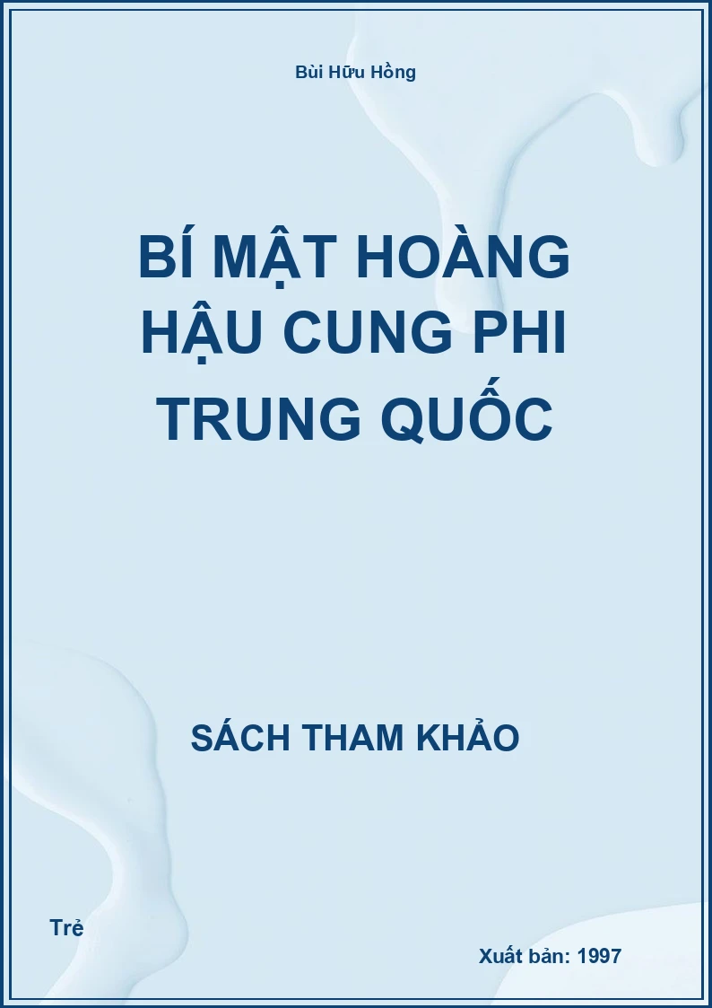 Bí mật hoàng hậu cung phi trung quốc