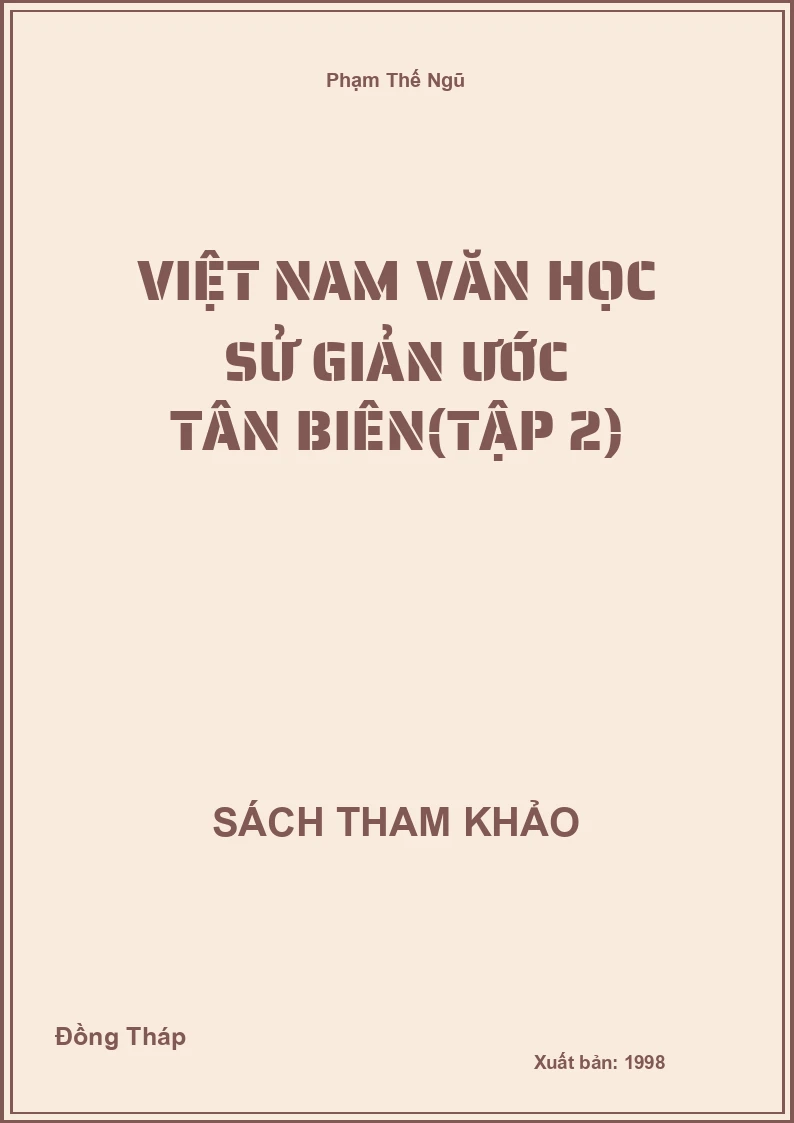 Việt Nam văn học sử giản ước tân biên(tập 2)