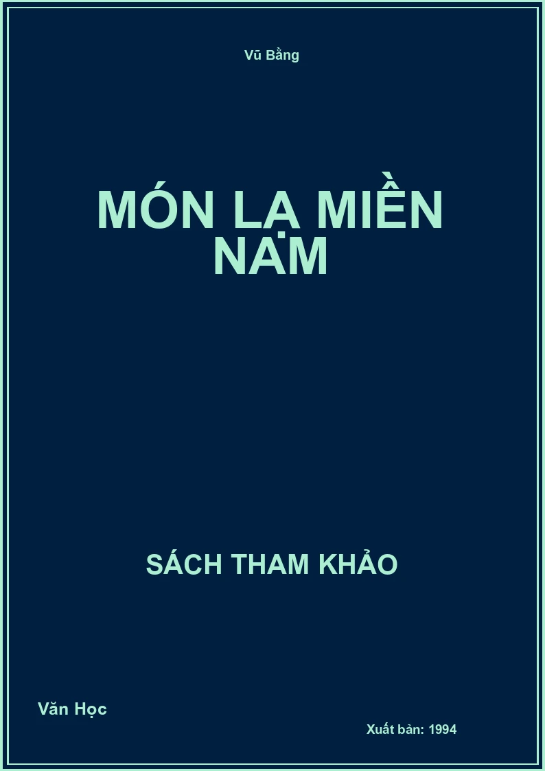 Món lạ Miền Nam