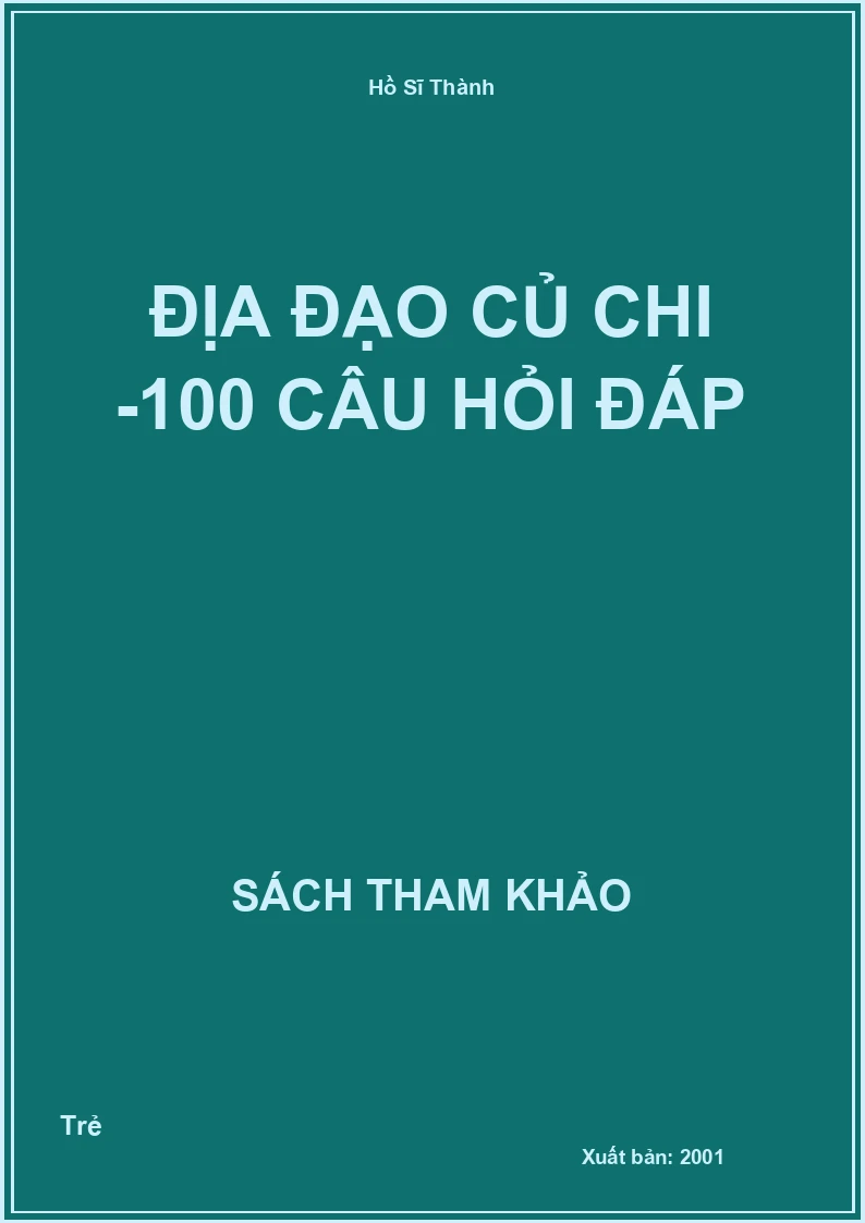 Địa đạo Củ Chi -100 câu hỏi đáp