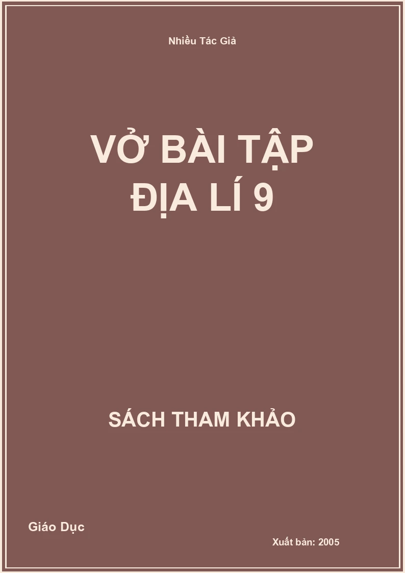 Vở bài tập địa lí 9
