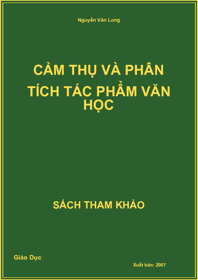 Cảm thụ và phân tích tác phẩm văn học