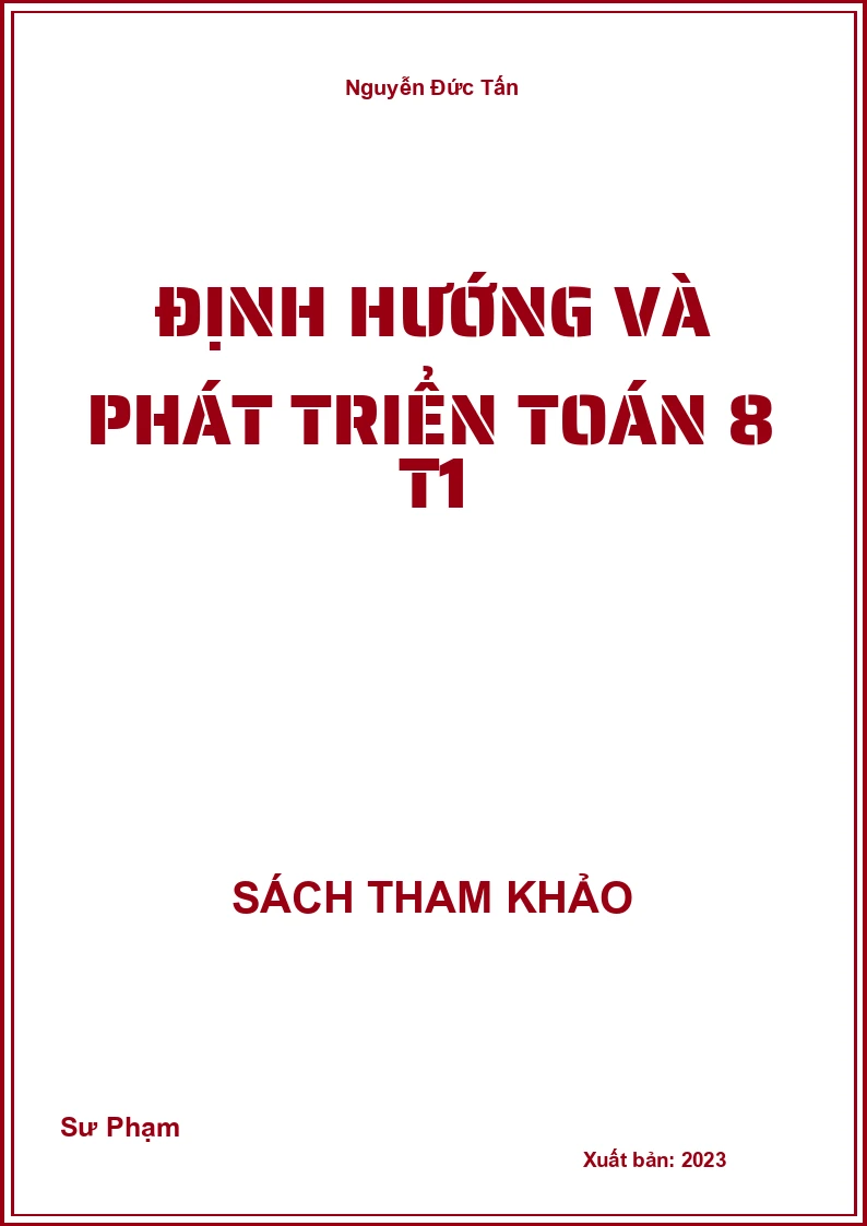 Định hướng và phát triển Toán 8 T1