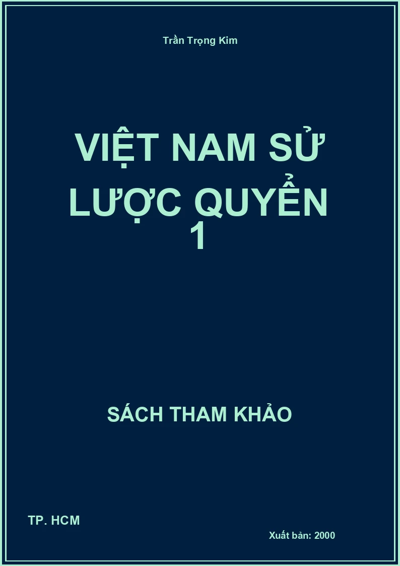 Việt Nam sử lược Quyển 1