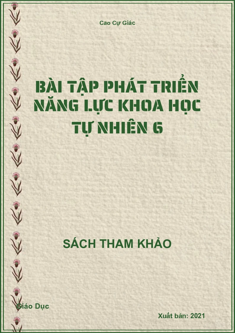 Bài tập phát triển năng lực khoa học tự nhiên 6