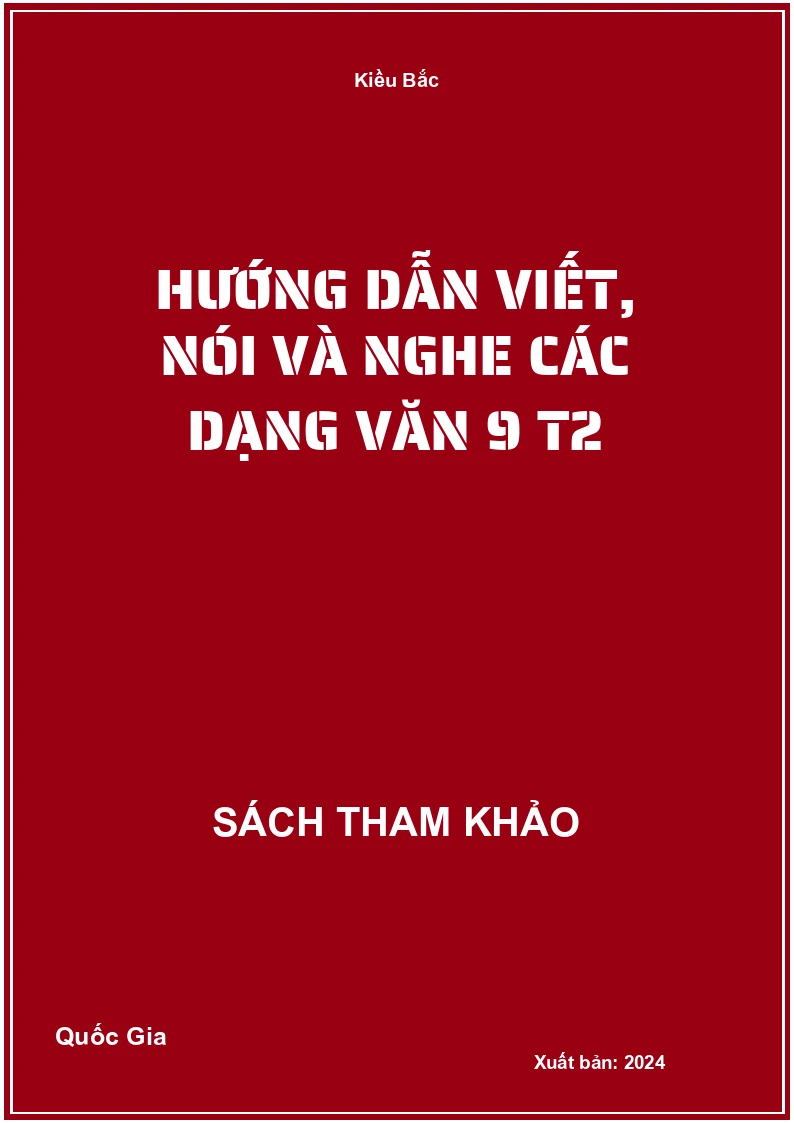 Hướng dẫn viết, nói và nghe các dạng văn 9 T2