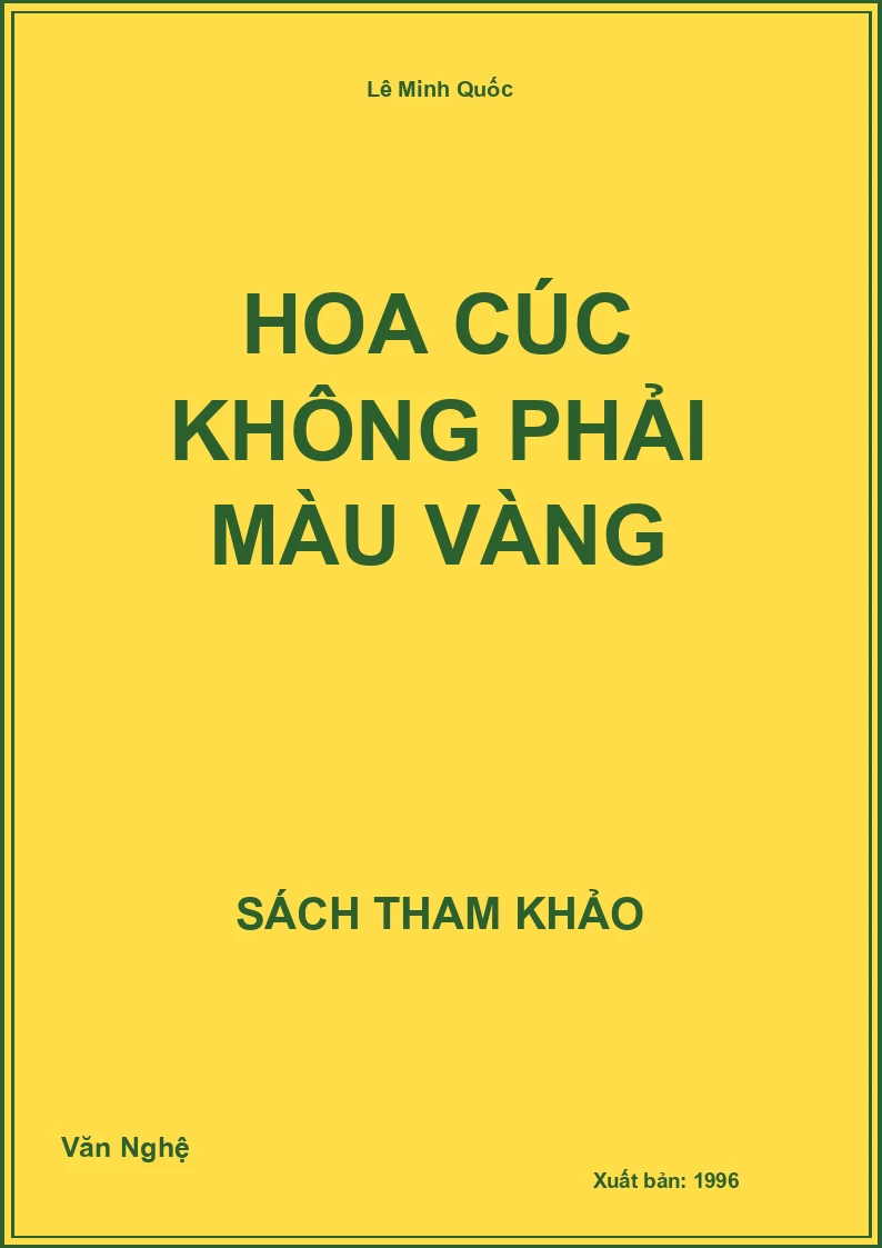 Hoa cúc không phải màu vàng