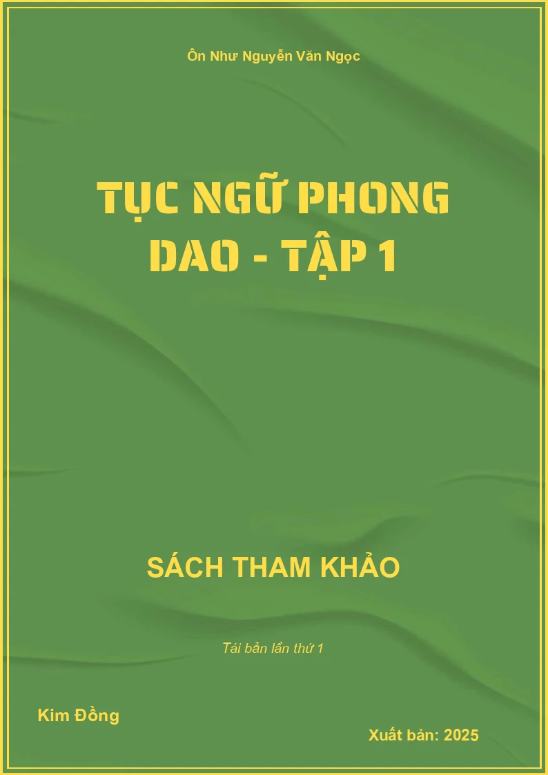 Tục Ngữ Phong Dao - Tập 1