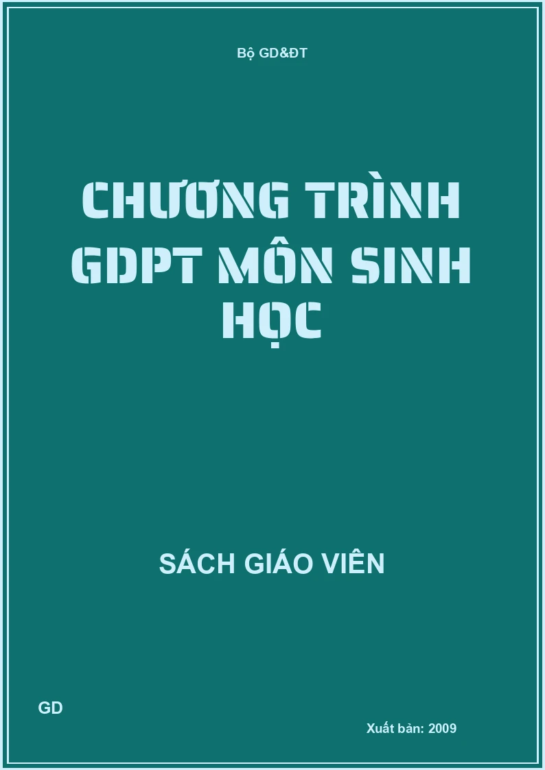 Chương trình GDPT môn sinh học
