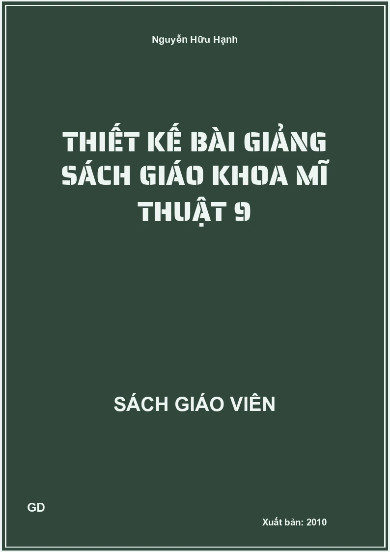 Thiết kế bài giảng Mĩ thuật 9