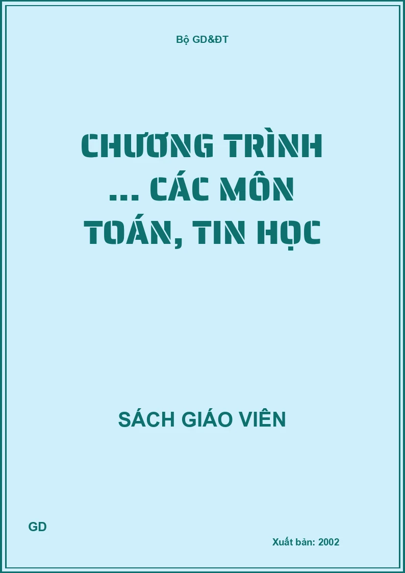 Chương Trình ... Các Môn Toán, Tin Học