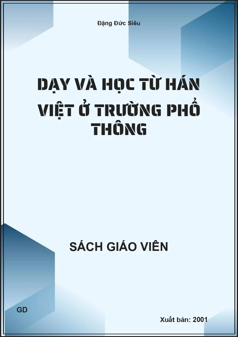 Dạy và học từ hán việt ở trường phổ thông