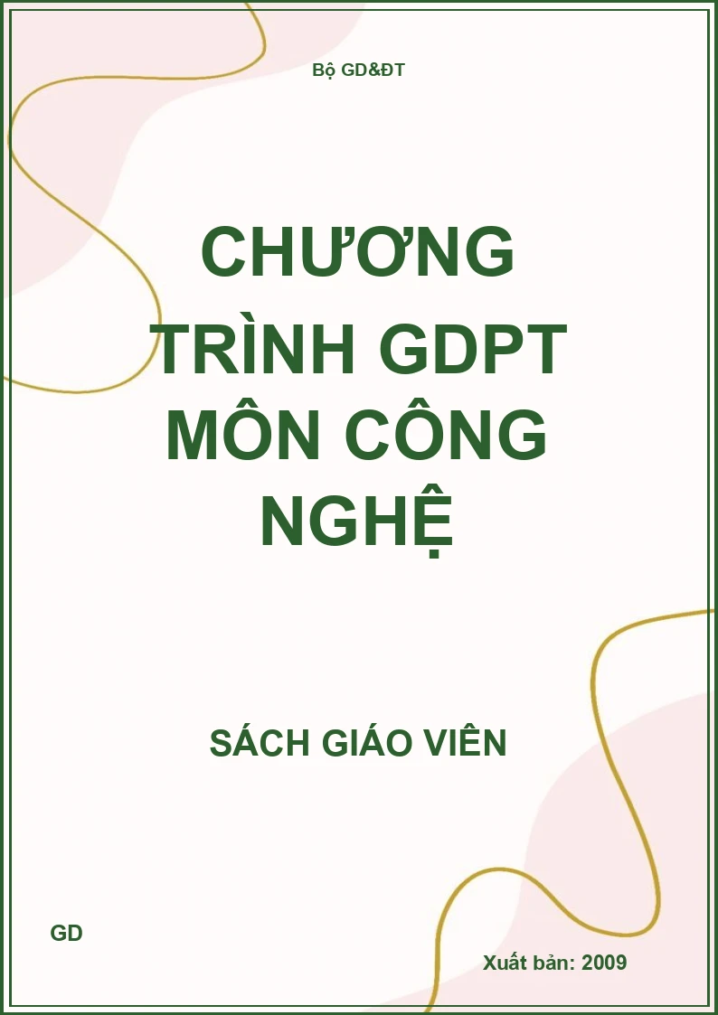 Chương trình GDPT môn công nghệ