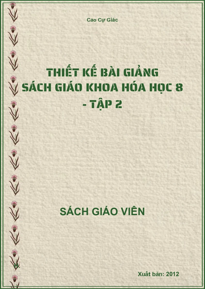 Thiết kế bài giảng Hóa học 8 - tập 2