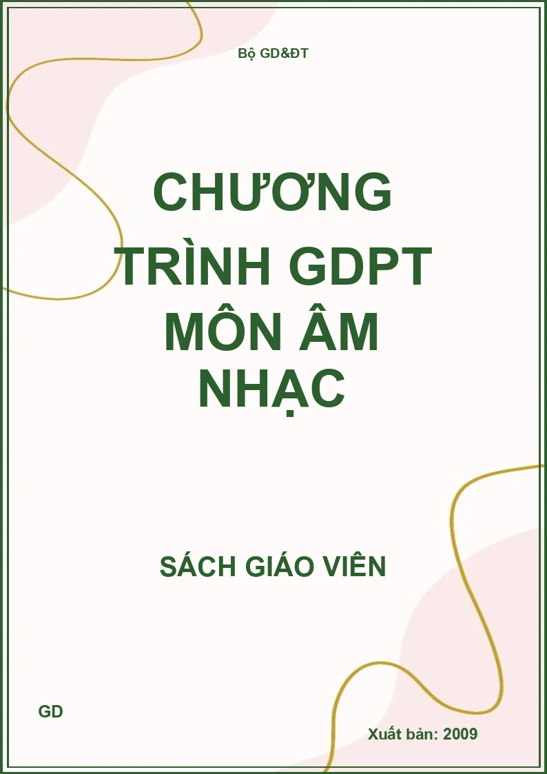Chương trình GDPT môn âm nhạc