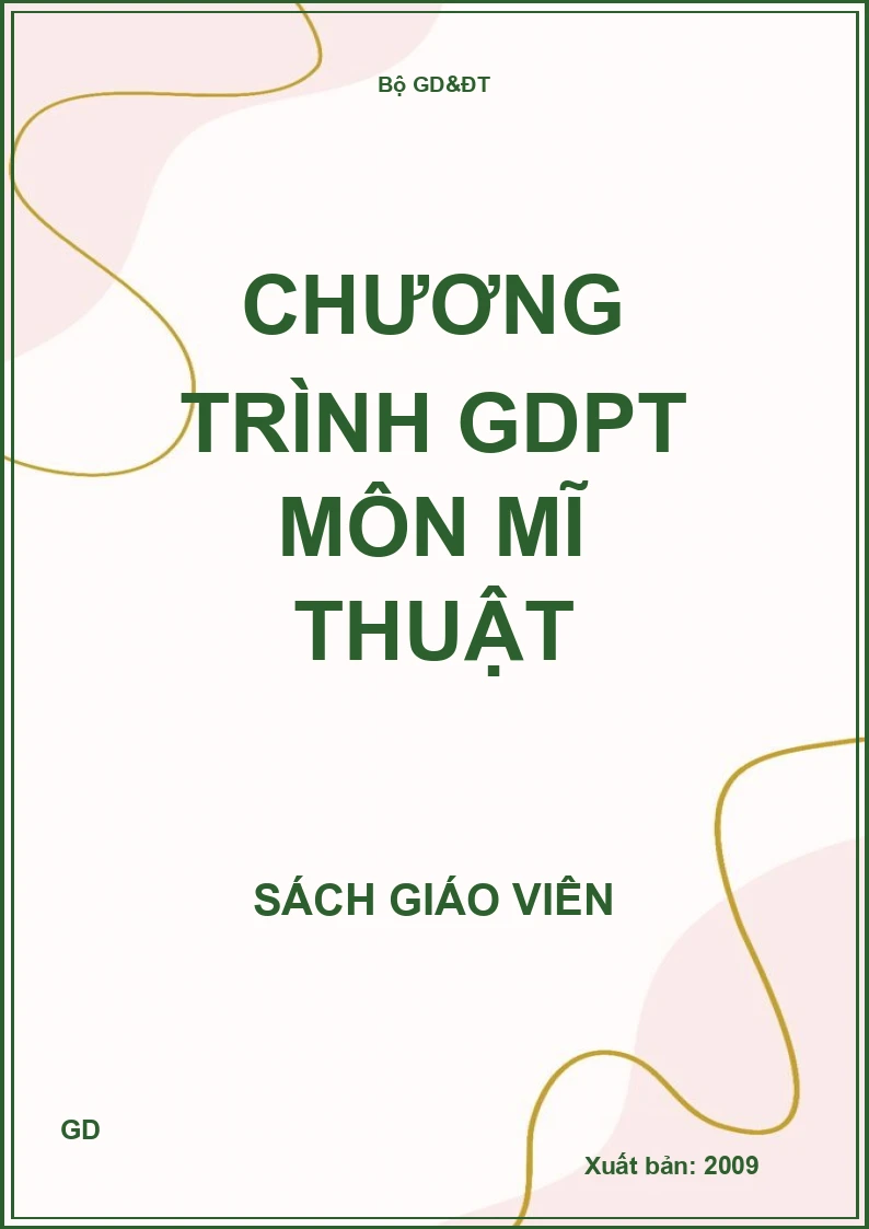 Chương trình GDPT môn mĩ thuật