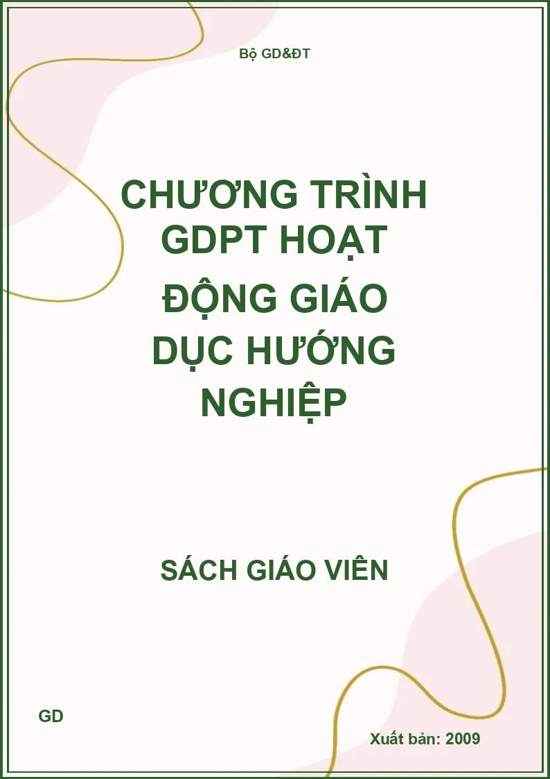 Chương trình GDPT hoạt động giáo dục hướng nghiệp