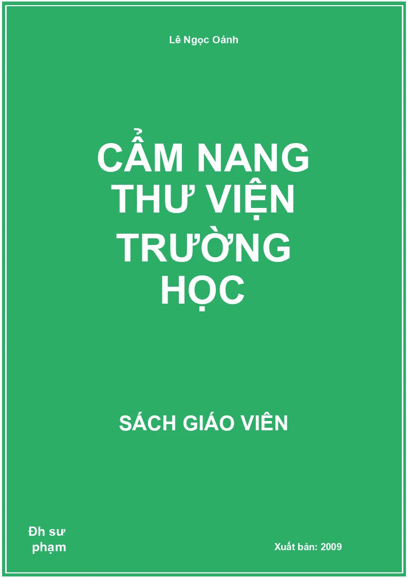 Cẩm nang thư viện trường học