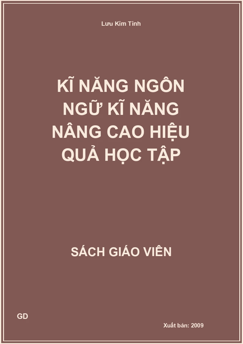 Kĩ năng ngôn ngữ kĩ năng nâng cao hiệu quả học tập