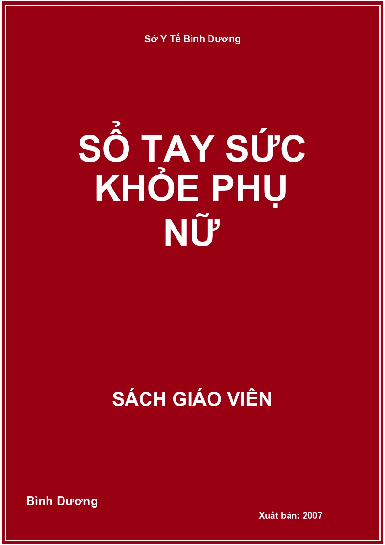 Sổ Tay Sức Khỏe Phụ Nữ