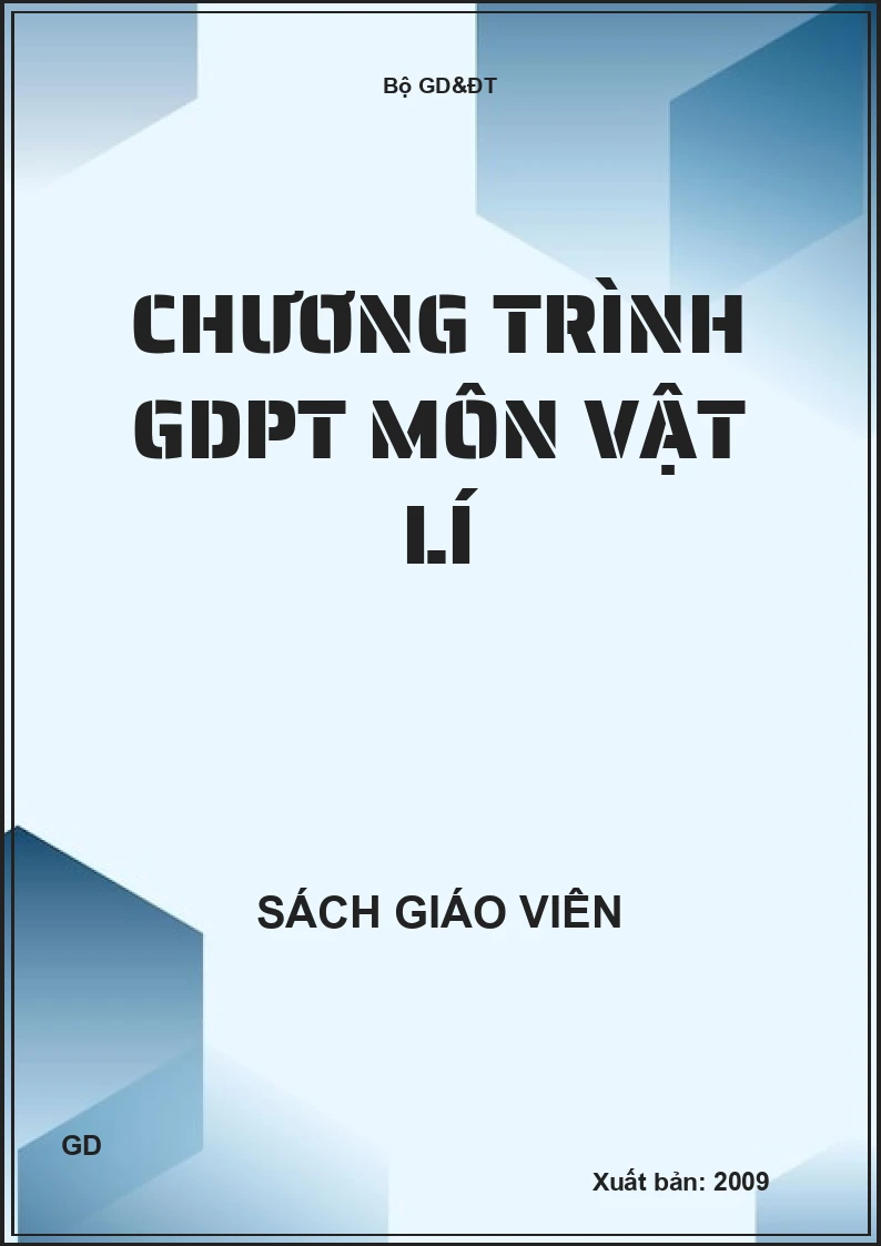 Chương trình GDPT môn vật lí