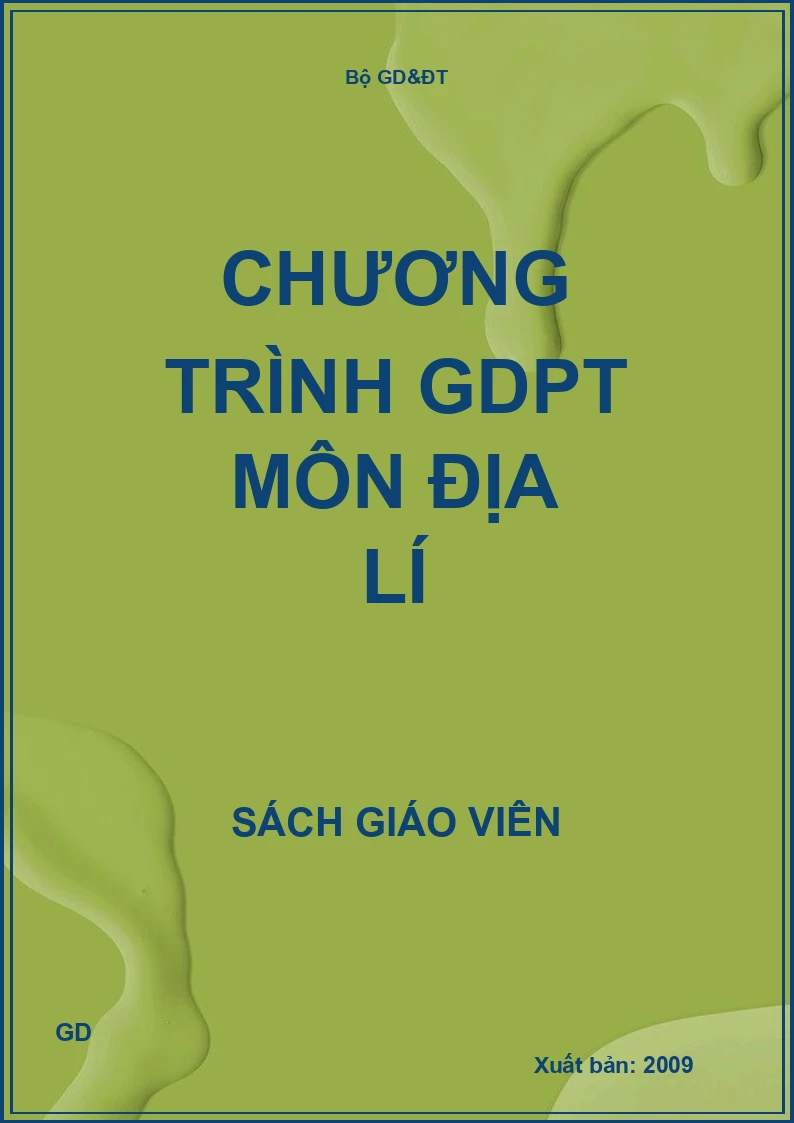 Chương trình GDPT môn địa lí