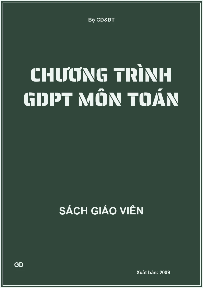 Chương trình GDPT môn toán