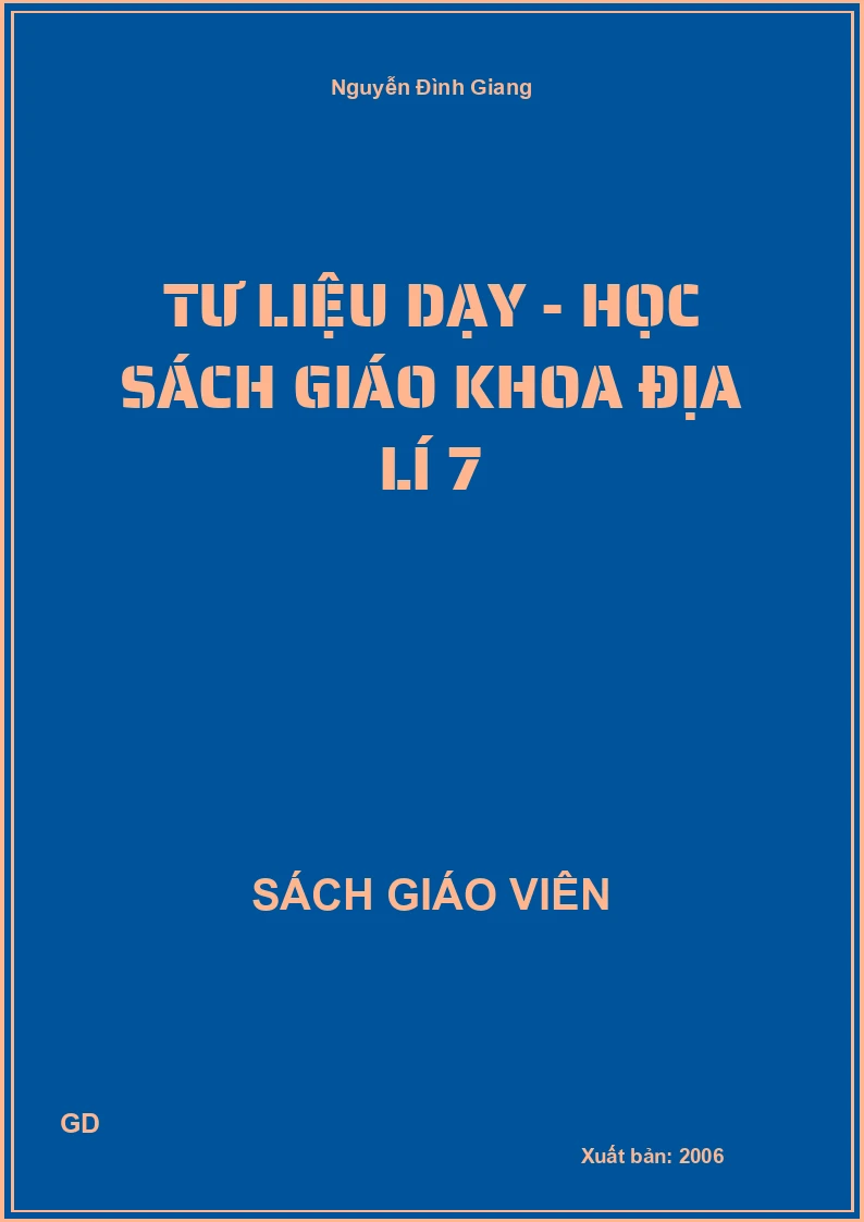 Tư liệu dạy - học Địa Lí 7