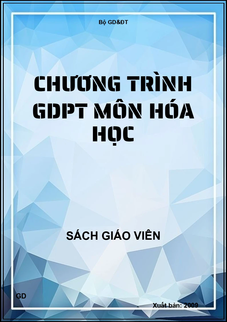 Chương trình GDPT môn hóa học