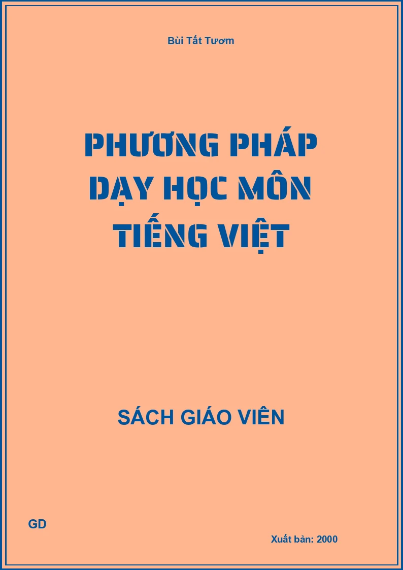 Phương pháp dạy học môn tiếng việt