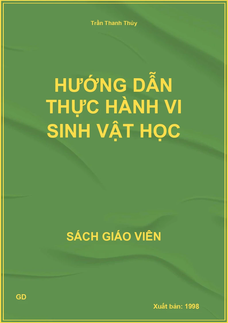 Hướng Dẫn Thực Hành Vi Sinh Vật Học