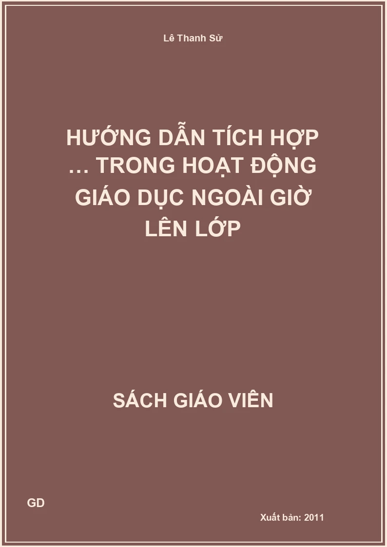 Hướng dẫn tích hợp … trong hoạt động giáo dục ngoài giờ lên lớp