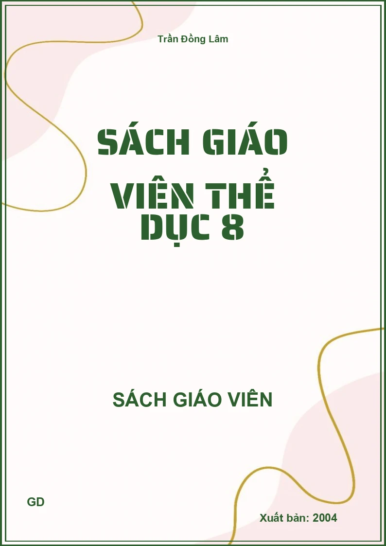 Sách giáo viên Thể dục 8