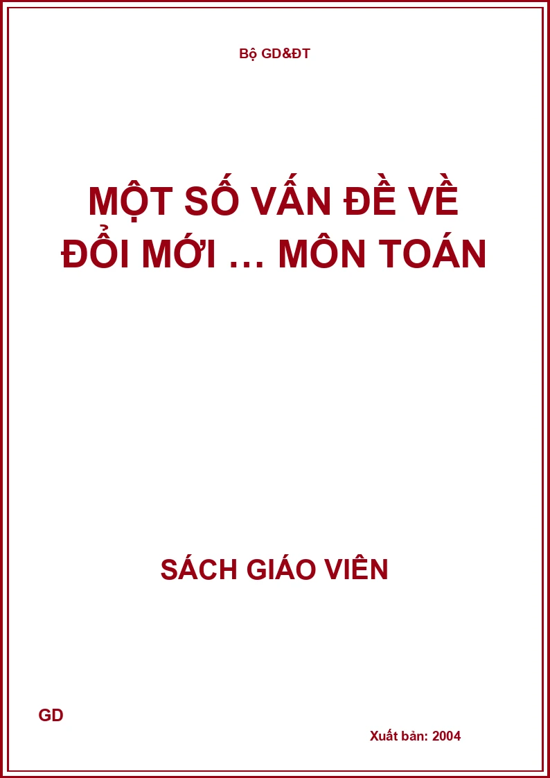 Một số vấn đề về đổi mới … môn toán