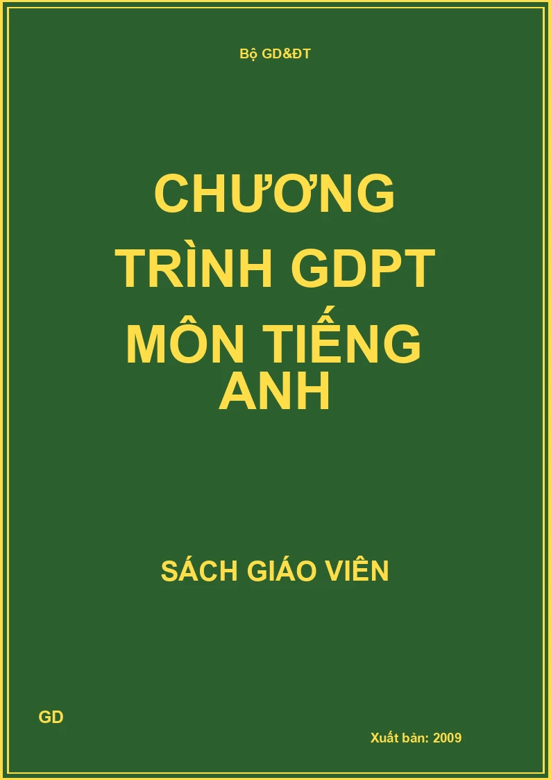 Chương trình GDPT môn tiếng anh