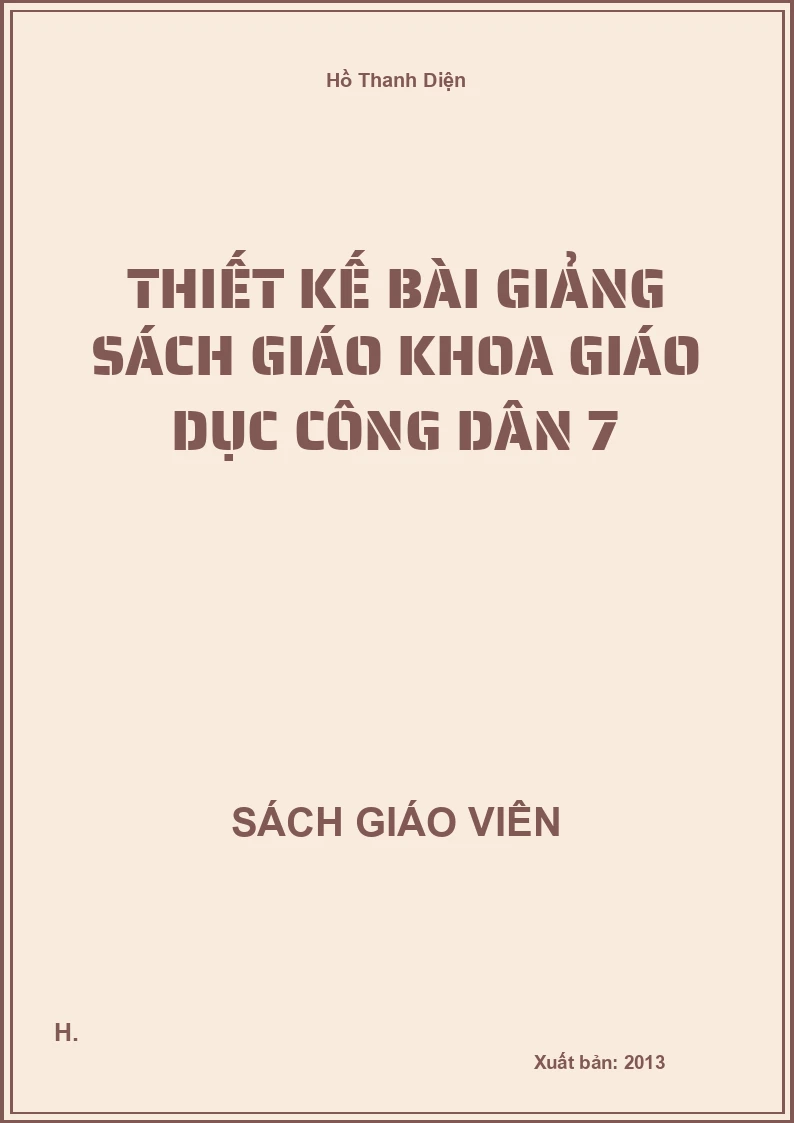 Thiết kế bài giảng Giáo dục công dân 7