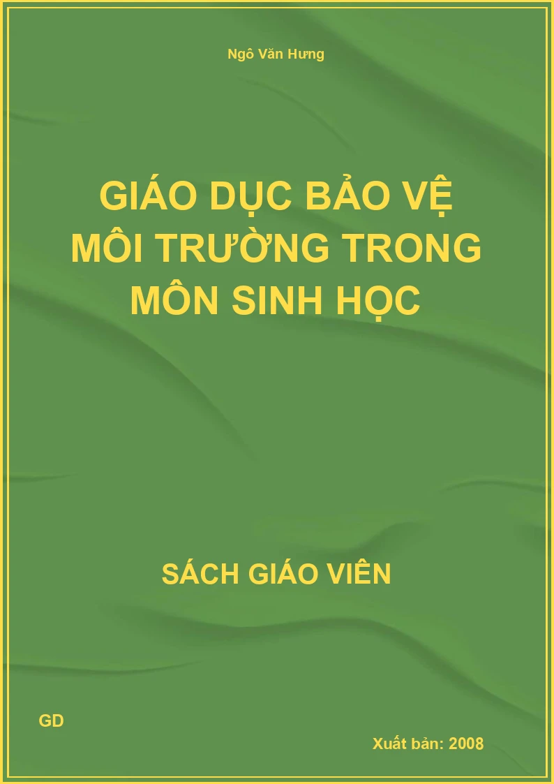 Giáo dục bảo vệ môi trường trong môn sinh học