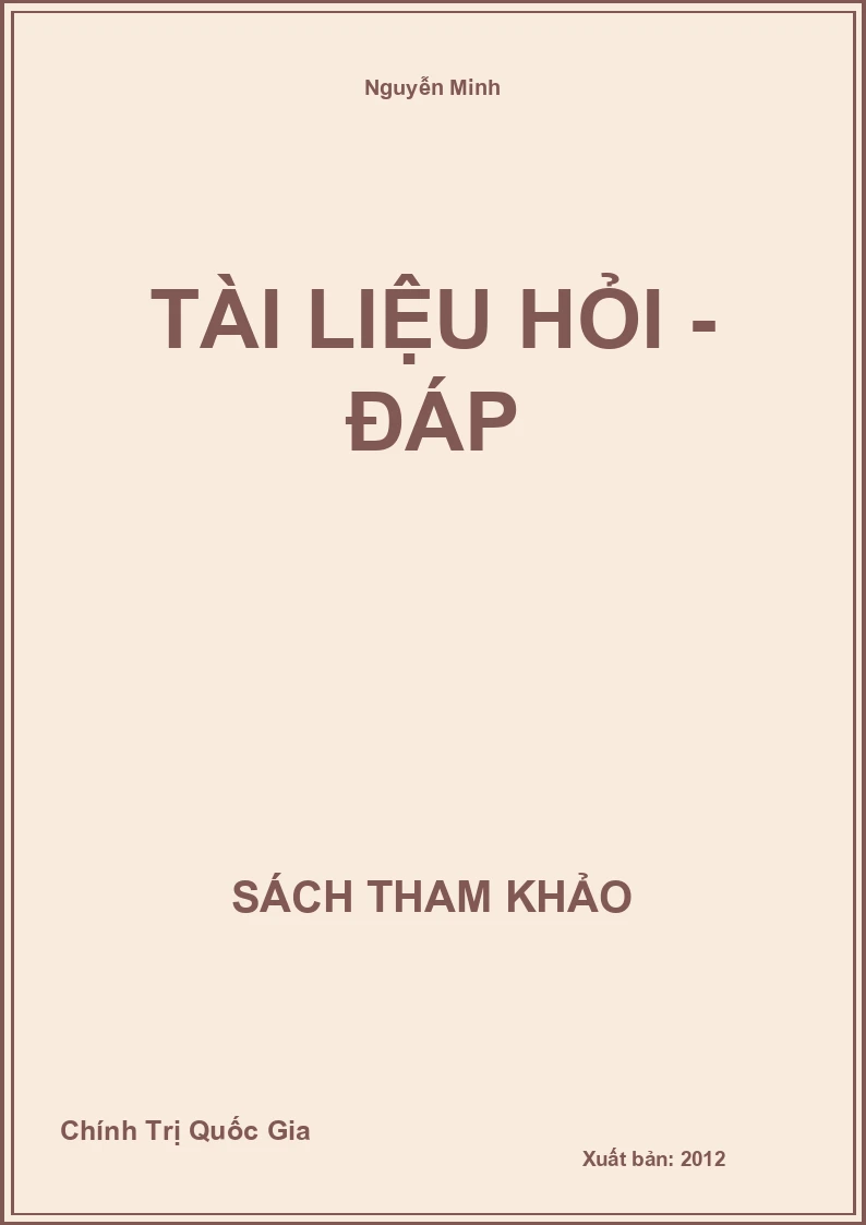 Tài liệu hỏi - đáp