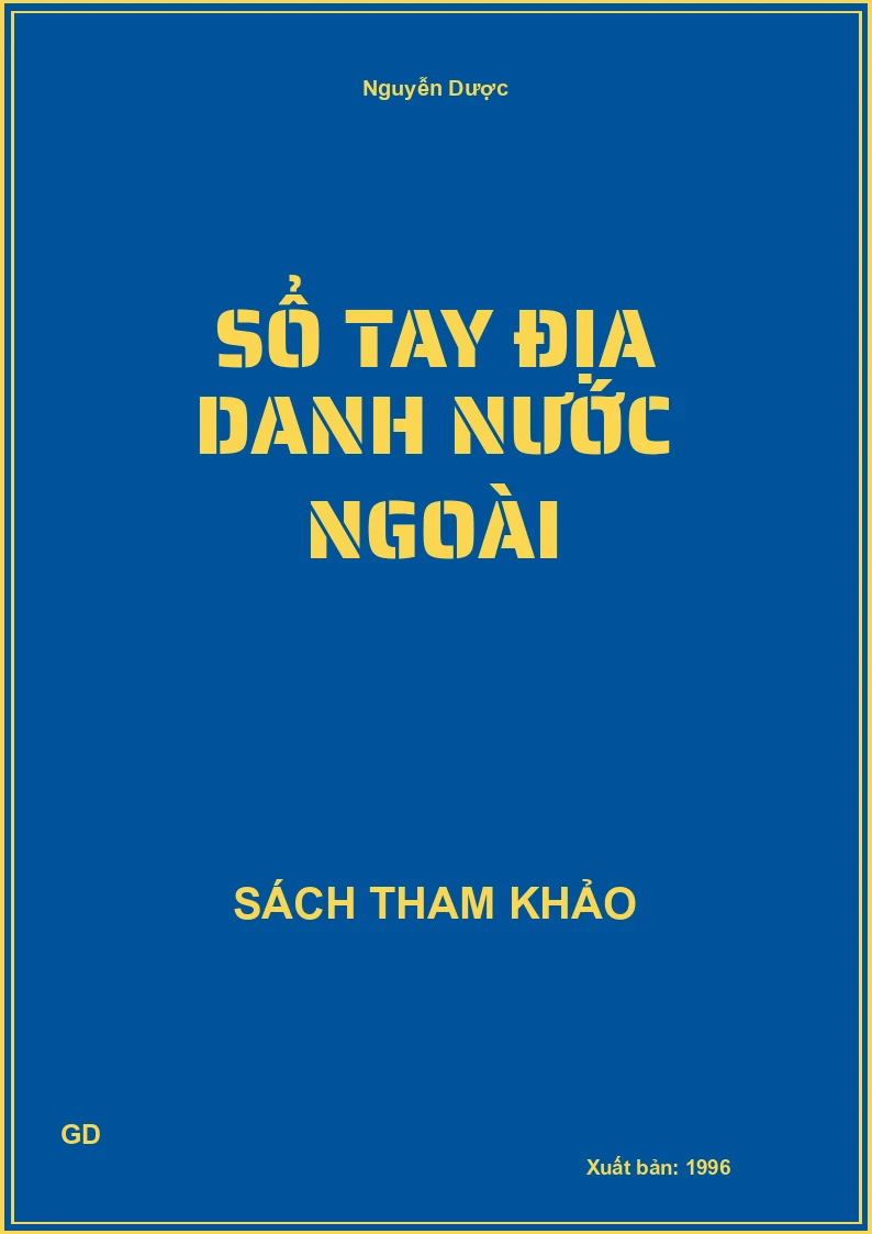 Sổ Tay Địa Danh Nước Ngoài