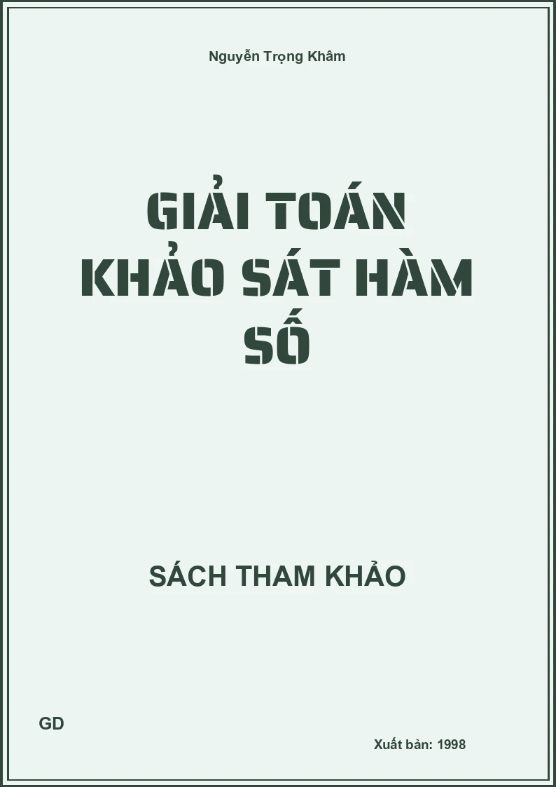Giải Toán Khảo Sát Hàm Số