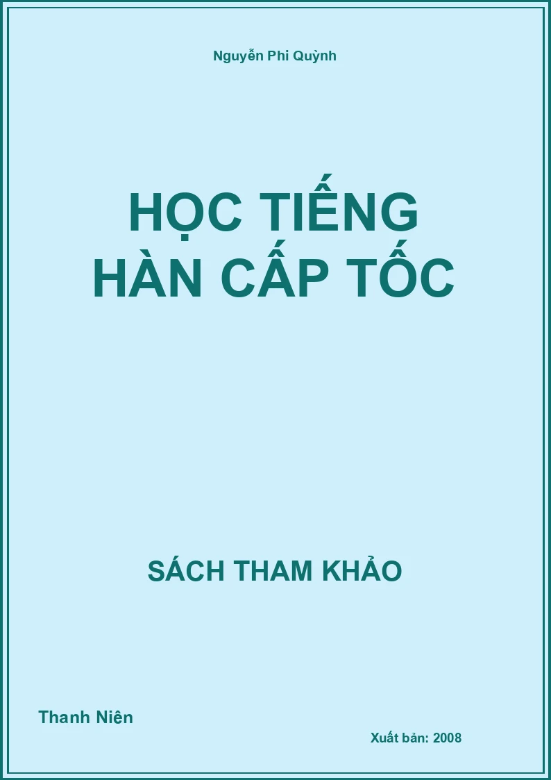 Học tiếng Hàn cấp tốc